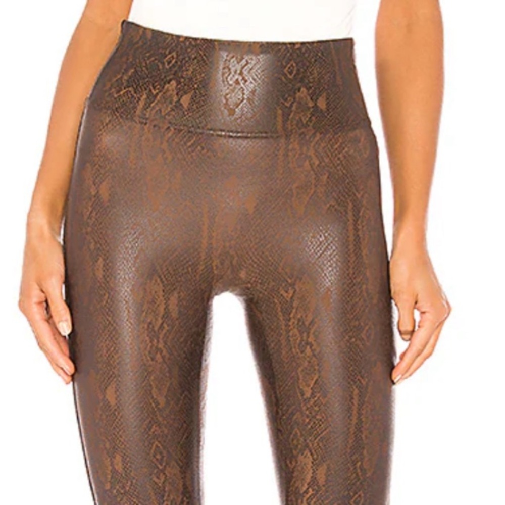 Spanx faux leather snakeskin leggings - worn once